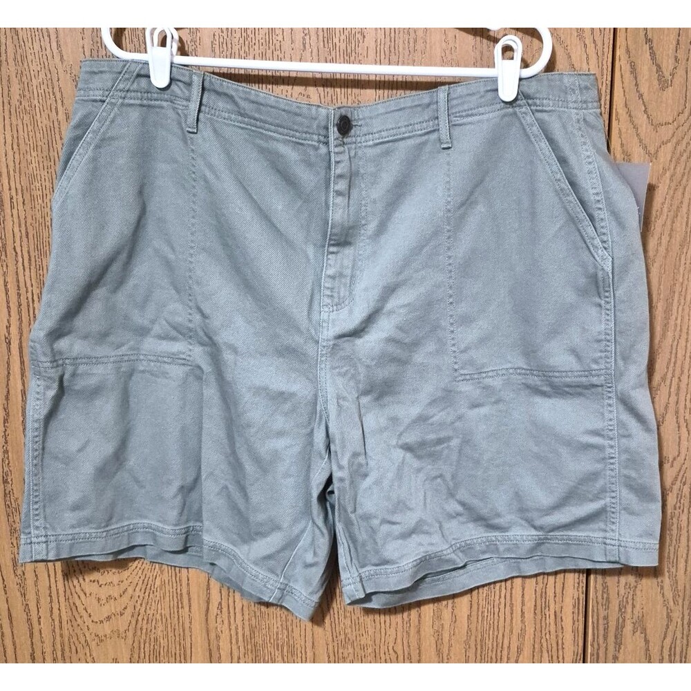 Falls Creek Women's Olive Green Bermuda Summer Shorts Pockets Size 20 NWT